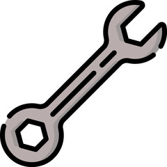 wrench Illustration on a white background.