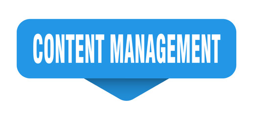 content management sticker. content management sign on transparent background