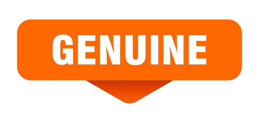 genuine sticker. genuine sign on transparent background