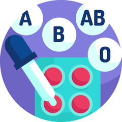 blood type Illustration on a white background.