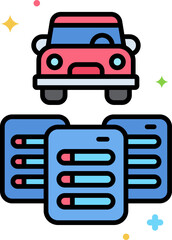 car Illustration on a white background.