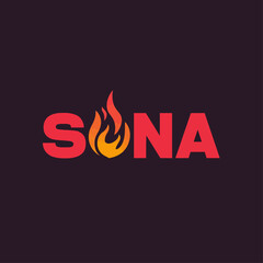 Sona fire logo vector 