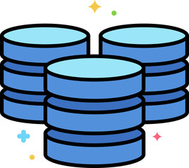 database Illustration on a white background.