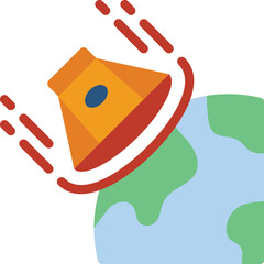 earth Illustration on a white background.eps