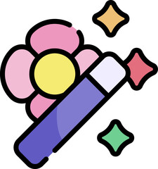 magic wand Illustration on a white background.