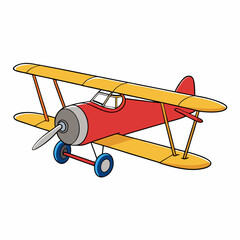 biplane-minimalist-design-with-a-white-background © Shilpi