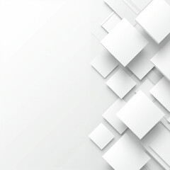 Abstract white background with texture pattern, layered geometric triangle shapes, white and grey glossy squares, abstract tech banner design. Graphic design element stripes concept for web
