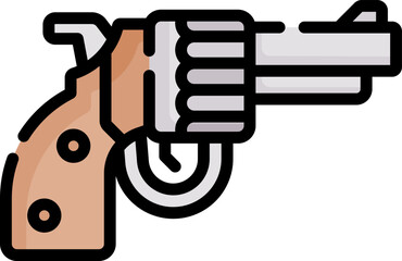 gun Illustration on a white background.