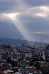 Morning sun light in the sky