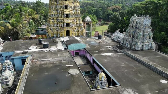 Nallur Kandaswamy Kovil temple from aerial view
