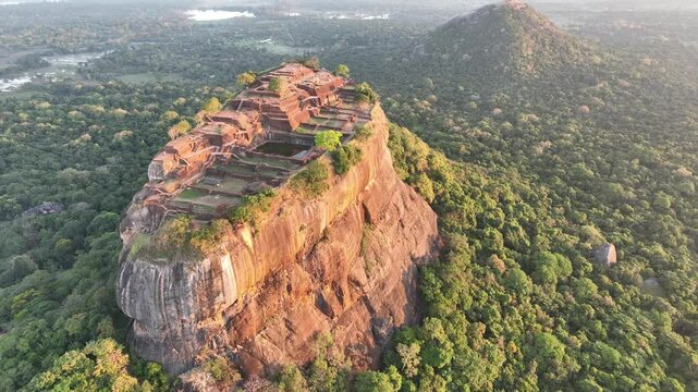Sigiriya Rock from aerial view