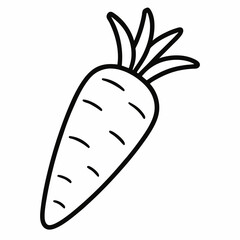 carrot-outline-on-without-color--white-background 