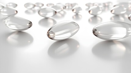 Multivitamin Tablets Displayed in Elegant Minimalist 3D Rendering