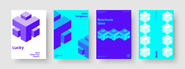 Fototapeta premium Modern Book Cover Layout. Geometric Brochure Template. Isolated Business Presentation Design. Banner. Flyer. Poster. Report. Background. Magazine. Pamphlet. Brand Identity. Journal. Catalog