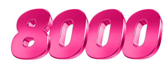 Pink Number 8000