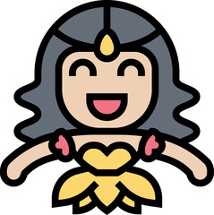 ballerina Illustration on a white background.