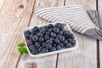 Raw ripe sweet and juicy blueberry