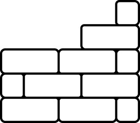 brick wall Illustration on a white background.