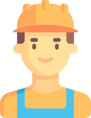 builder Illustration on a white background.