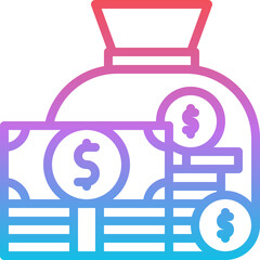 cash flow Illustration on a white background.