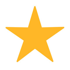 Simple star icon isolated on white