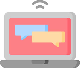 chatbot Illustration on a white background.