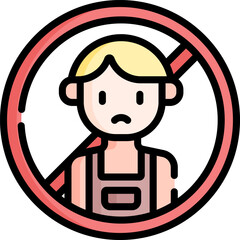 child labour Illustration on a white background.