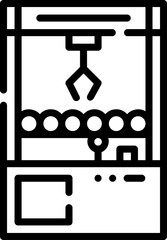 claw machine Illustration on a white background.