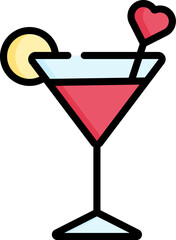 cocktail Illustration on a white background.