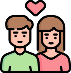 couple Illustration on a white background.