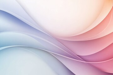 Abstract modern background with gentle pastel hues, rounded geometric elements, and a spacious white area for adding text or graphics.