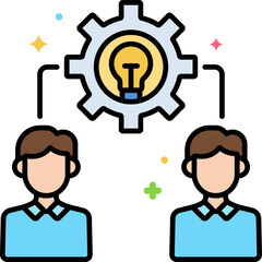 customers Illustration on a white background.