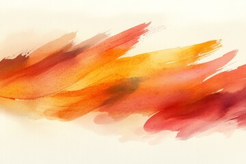 Fototapeta premium Abstract watercolor strokes in warm autumn hues, symbolizing change, nostalgia, and the beauty of imperfection.