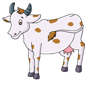 recommend clip art: Cute cartoon hand drawn vector funny cow clipart.