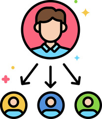 delegate Illustration on a white background.