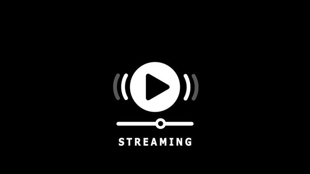 Live streaming icon animation.live stream icon , broadcasting icon