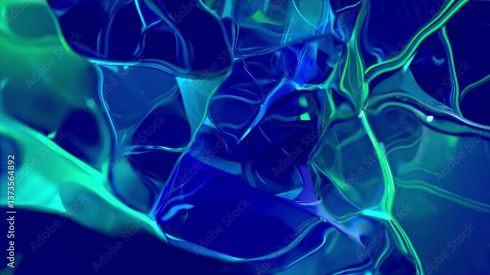 Poster abstract animation, 3d render of a background with color movement effect. aquatic backdrop with vari