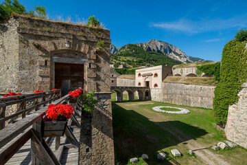 Old military fort in Vinadio, Italy.
