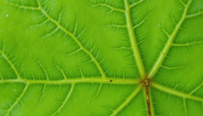 The summer grape leaf is a vibrant shade of green, bursting with freshness and vitality