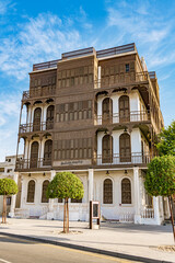 Historic Jeddah in Jeddah, Saudi Arabia. It is known as Al-Balad.