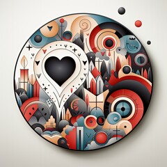 Minimalist Line Art Depicting Love in Soft, Light Tones