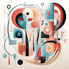 Minimalist Line Art Depicting Love in Soft, Light Tones