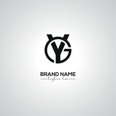 Minimal GY YG Lettermark Logo Design for Corporate Branding.