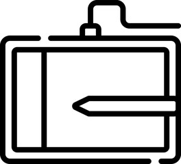 graphic tablet Illustration on a white background.