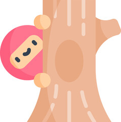 hidden Illustration on a white background.