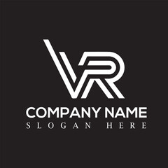 Letter VR vector logo design