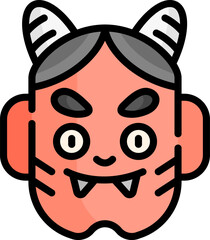 kabuki Illustration on a white background