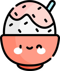 kakigori Illustration on a white background