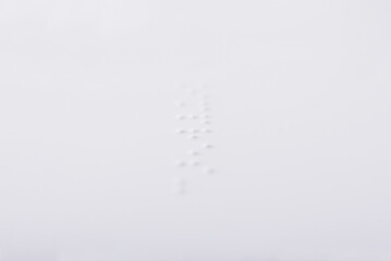 non voyant, page blanche et braille
