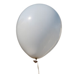 White balloon isolation on transparent background
